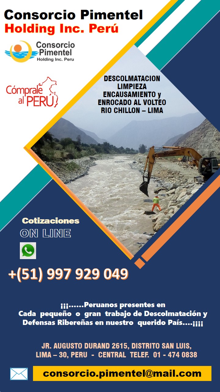 Descolmatación de Ríos Defensas Ribereñas Enrocado PERU 2022 – Obras de Emergencia